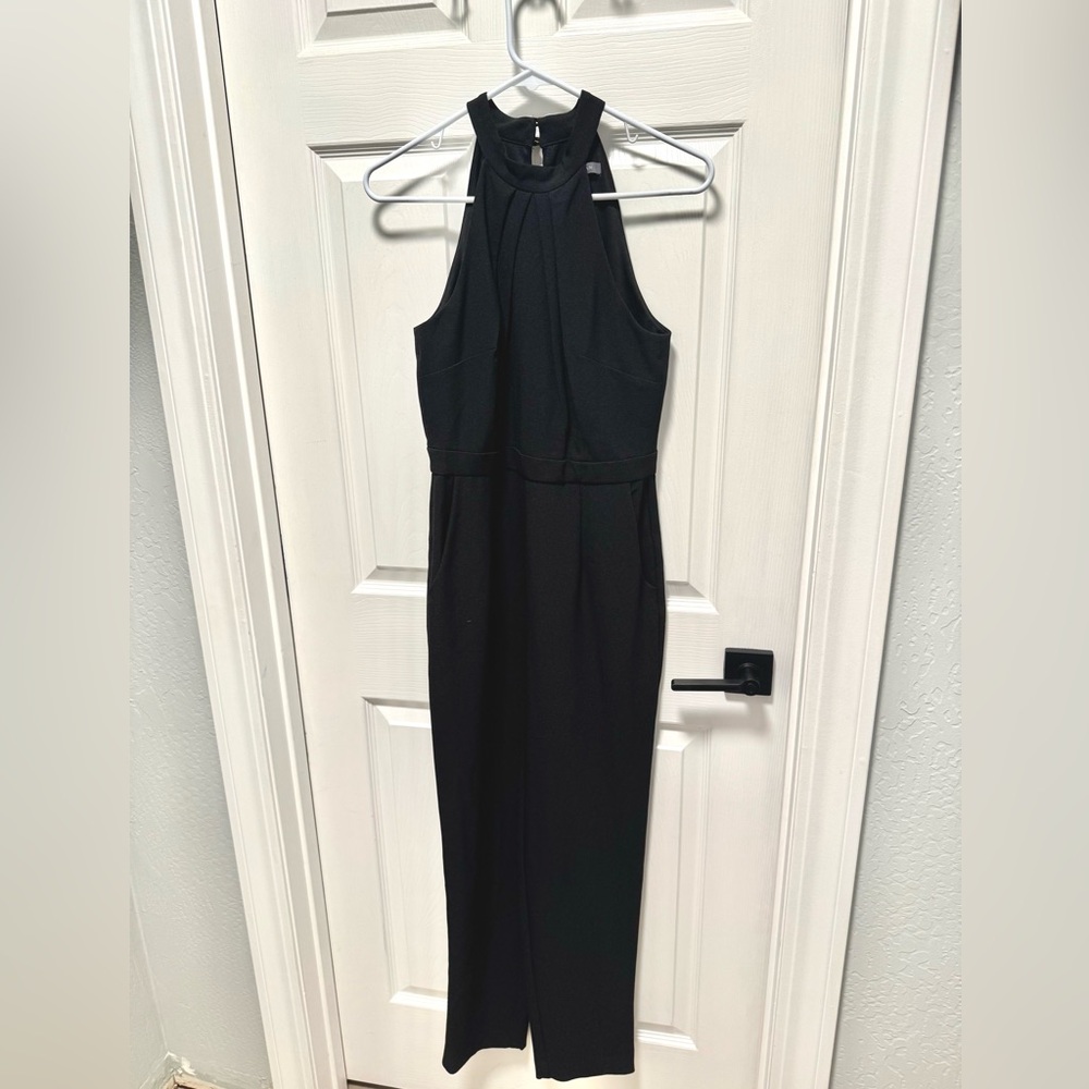 Elegant Black Halter Pantsuit